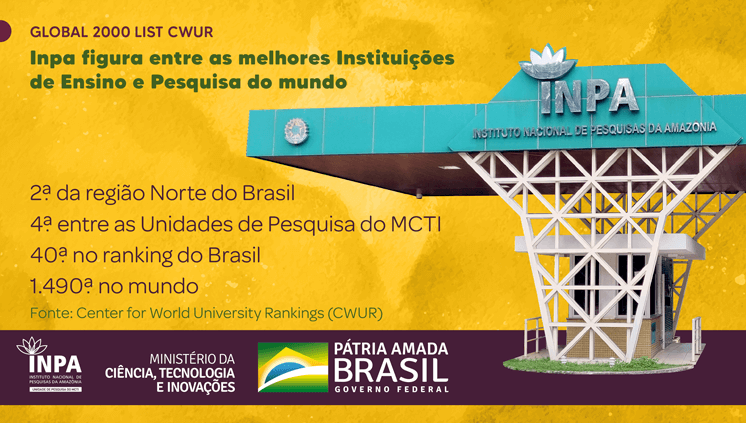 Inpa figura entre as melhores instituições de ensino e pesquisa do mundo